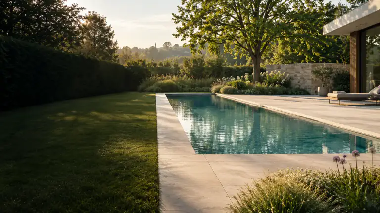 Individueller Gartenpool als Teil einer modernen Gartengestaltung